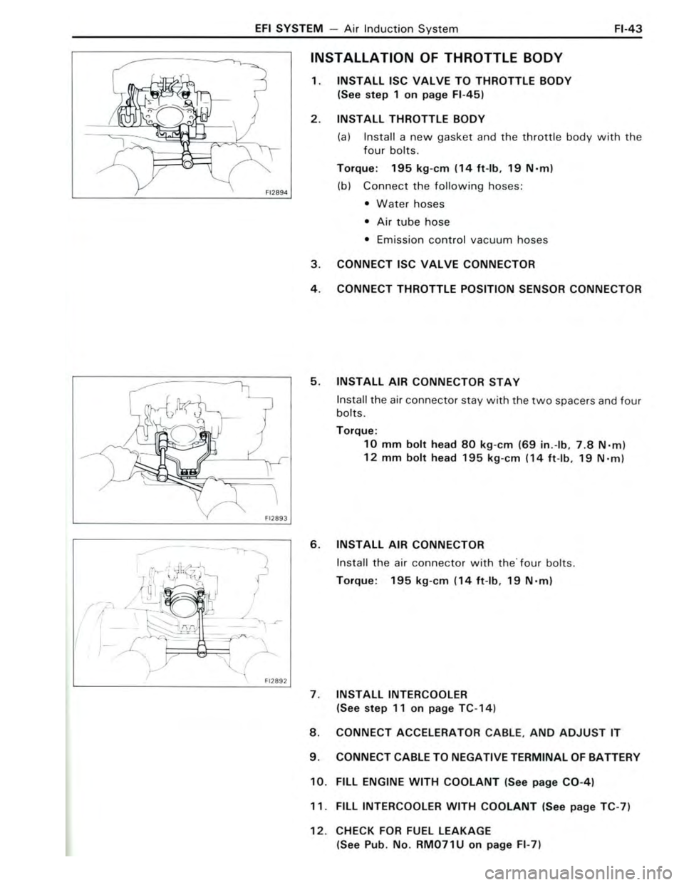 TOYOTA CELICA 1988  Repair Manual 