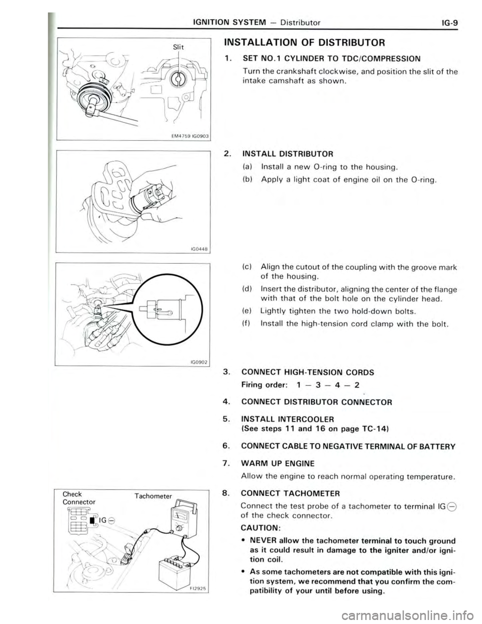 TOYOTA CELICA 1988  Repair Manual 
