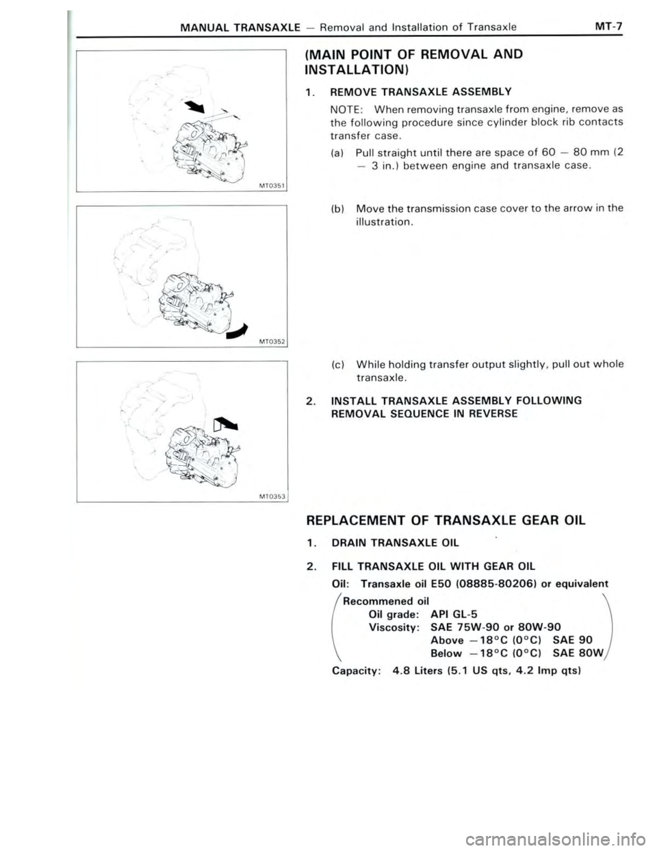 TOYOTA CELICA 1988  Repair Manual 