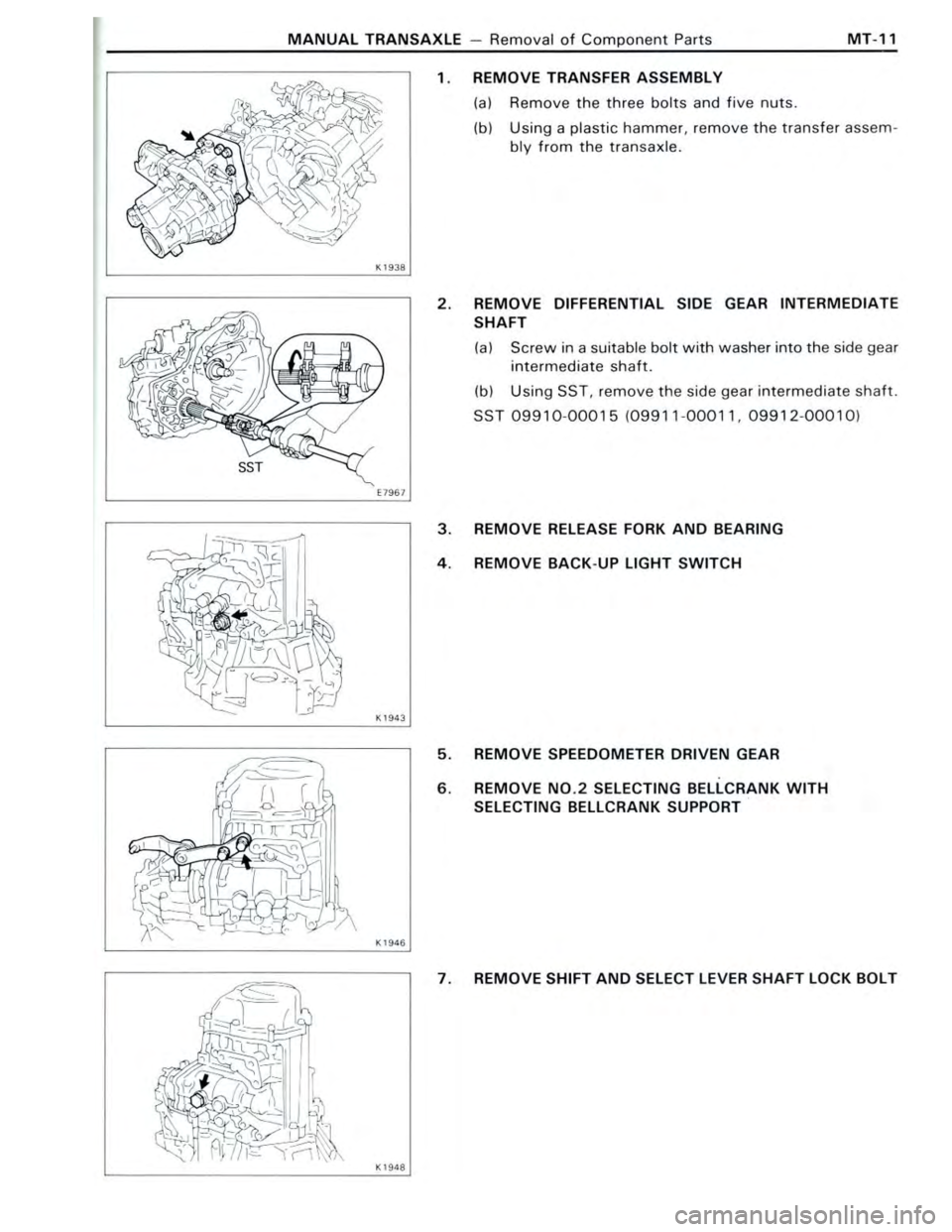 TOYOTA CELICA 1988  Repair Manual 