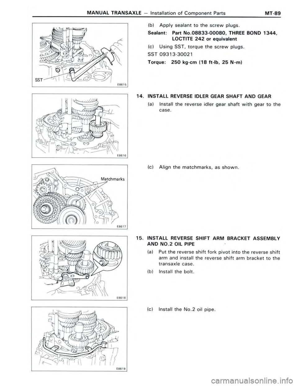 TOYOTA CELICA 1988  Repair Manual 