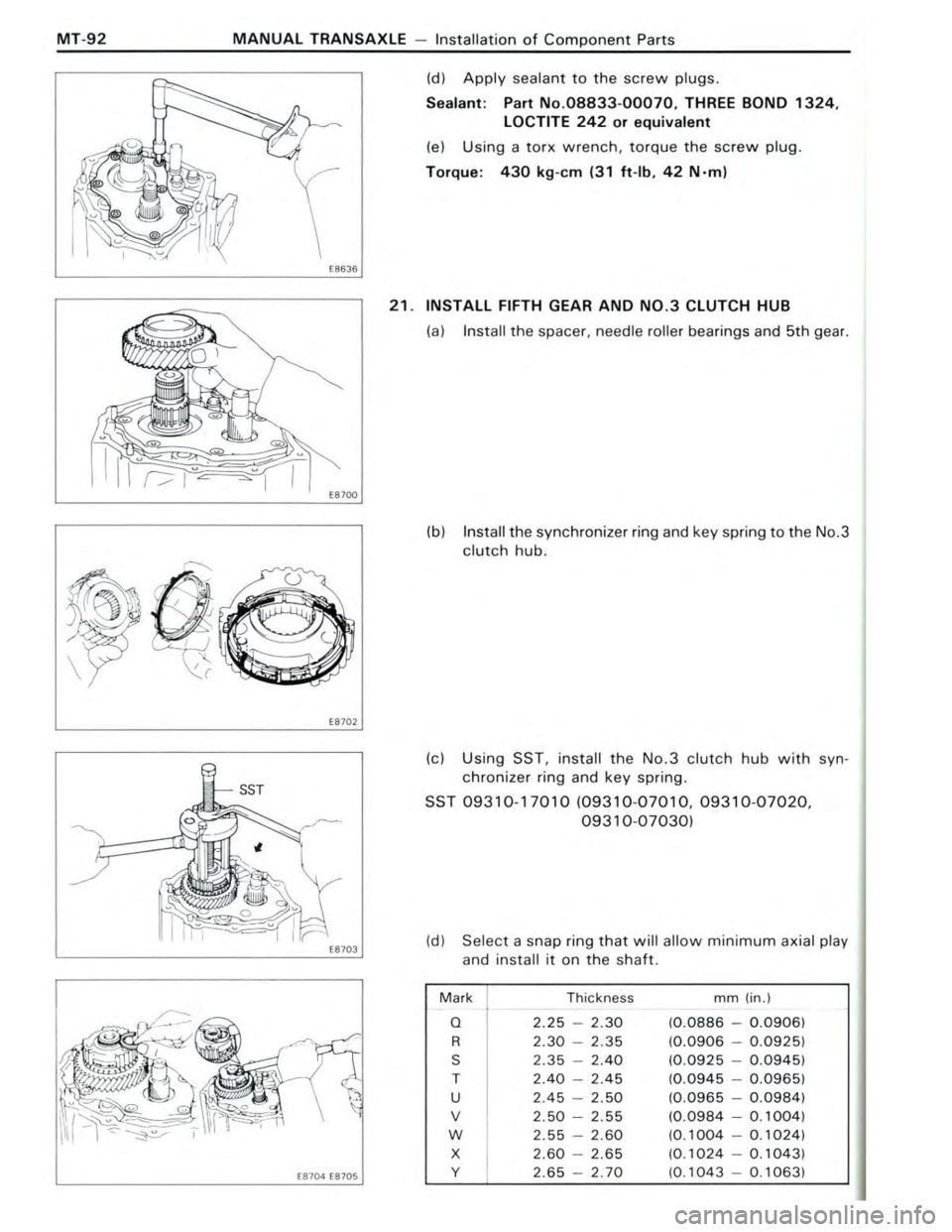 TOYOTA CELICA 1988  Repair Manual 