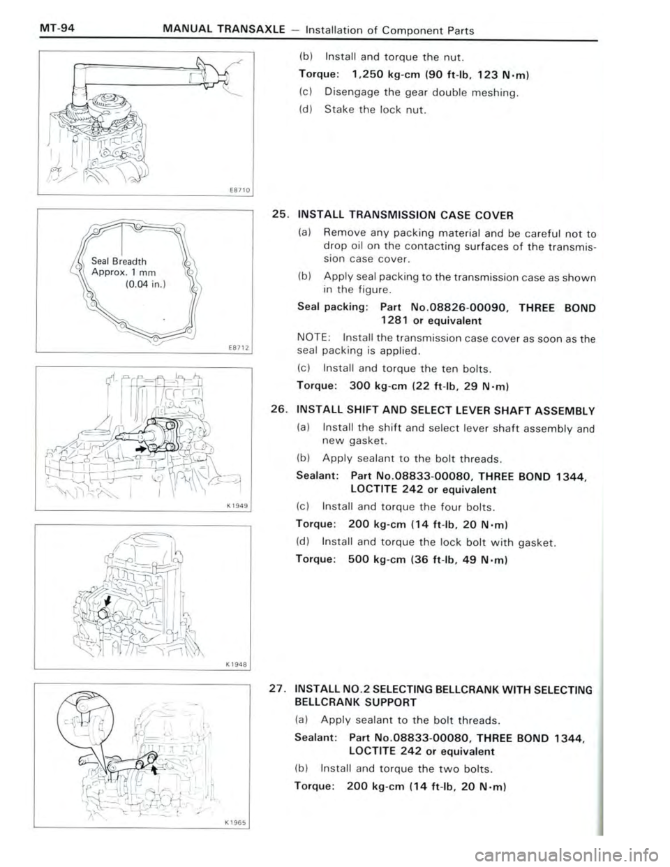 TOYOTA CELICA 1988  Repair Manual 