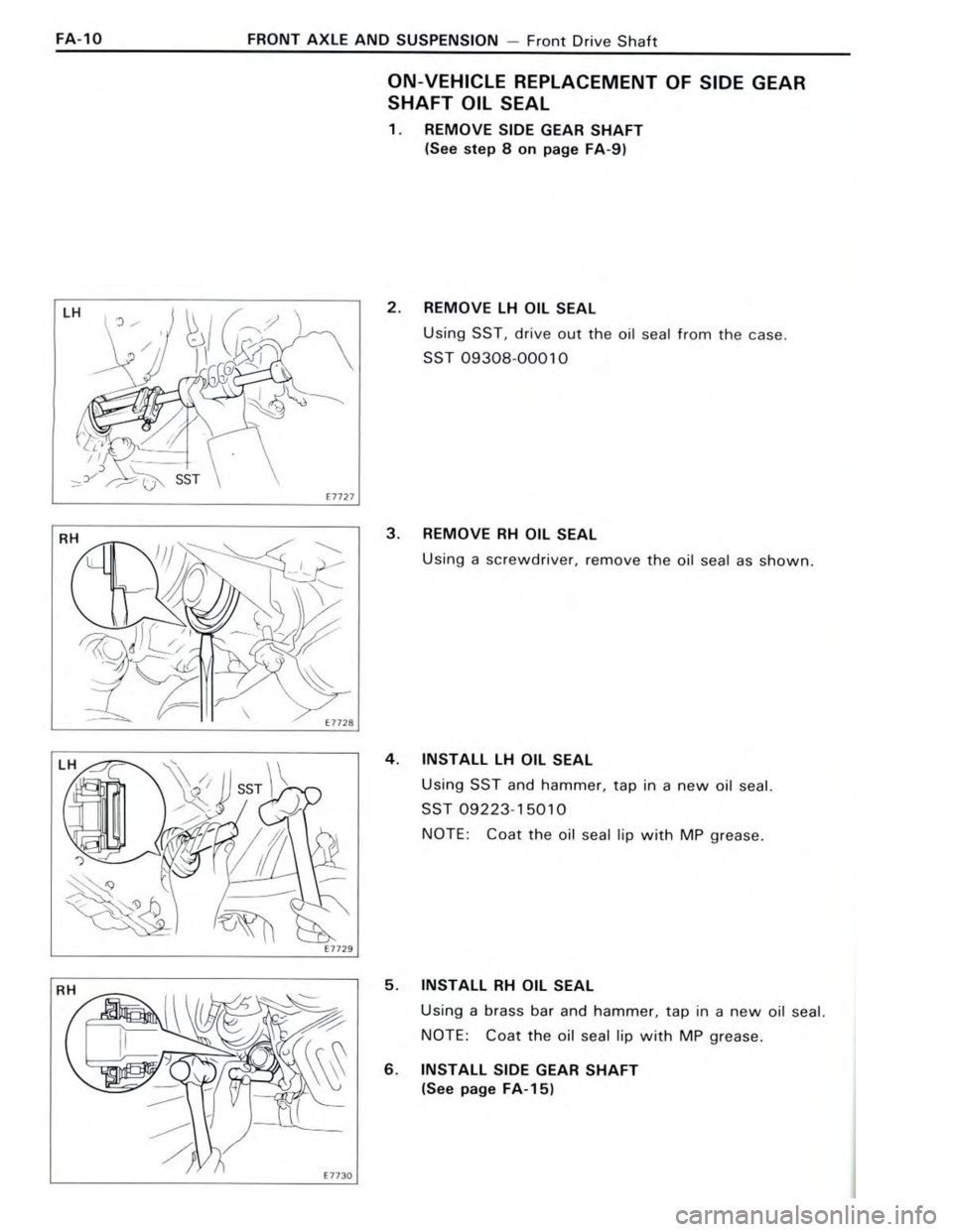 TOYOTA CELICA 1988  Repair Manual 
