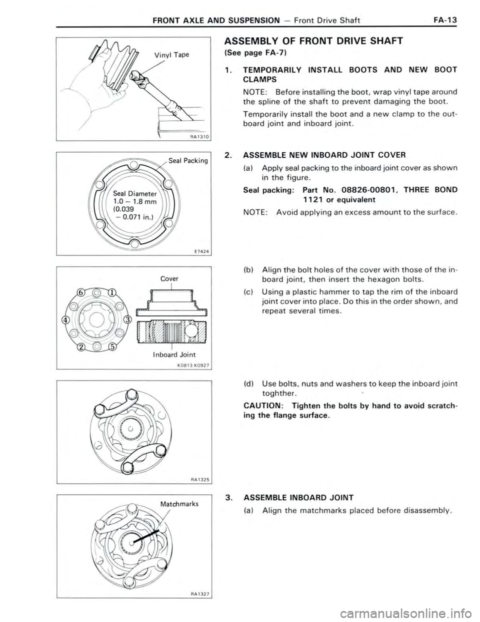 TOYOTA CELICA 1988  Repair Manual 
