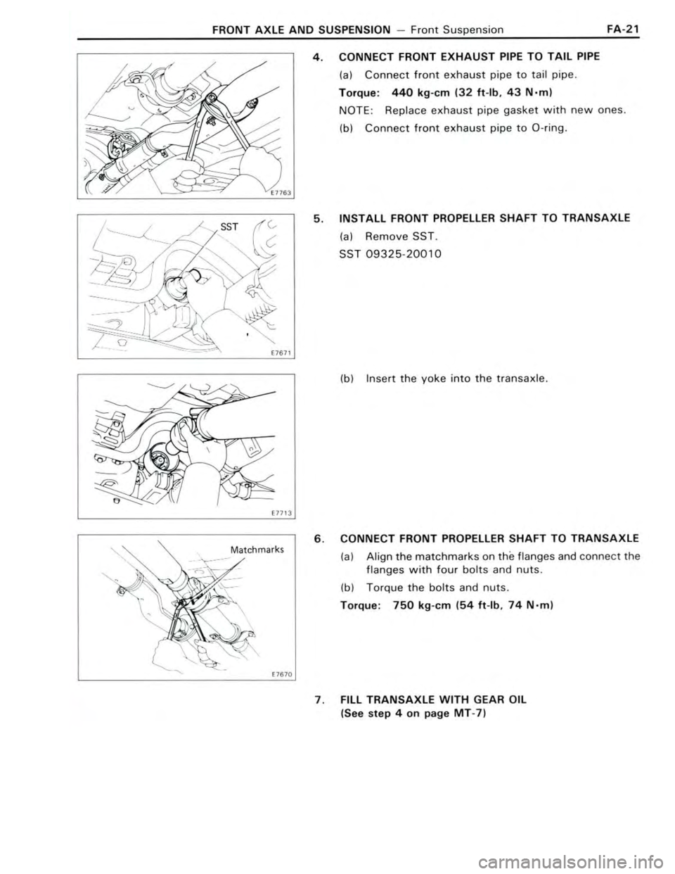 TOYOTA CELICA 1988  Repair Manual 