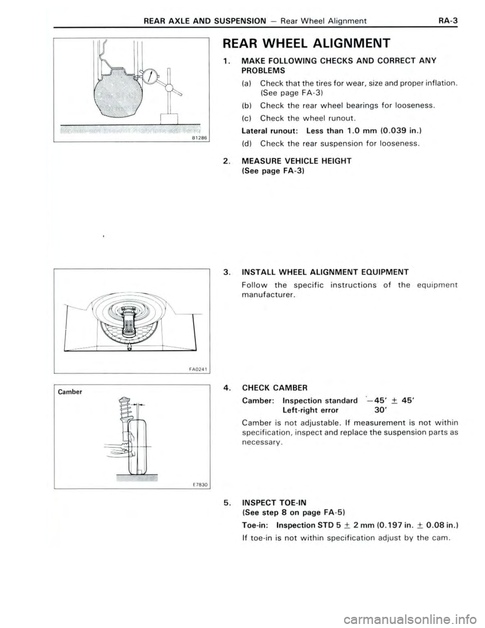 TOYOTA CELICA 1988  Repair Manual 