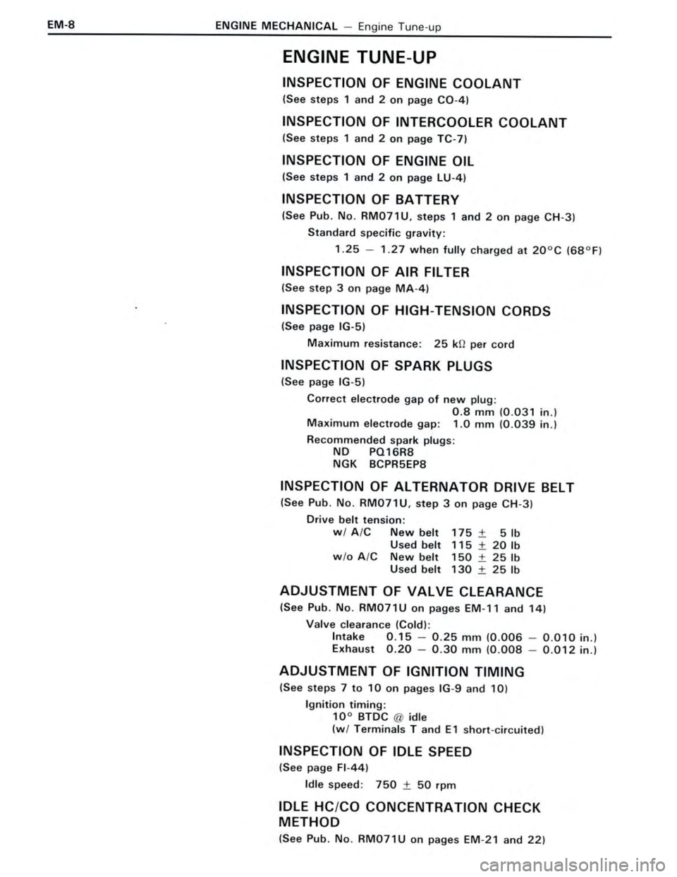 TOYOTA CELICA 1988  Repair Manual 