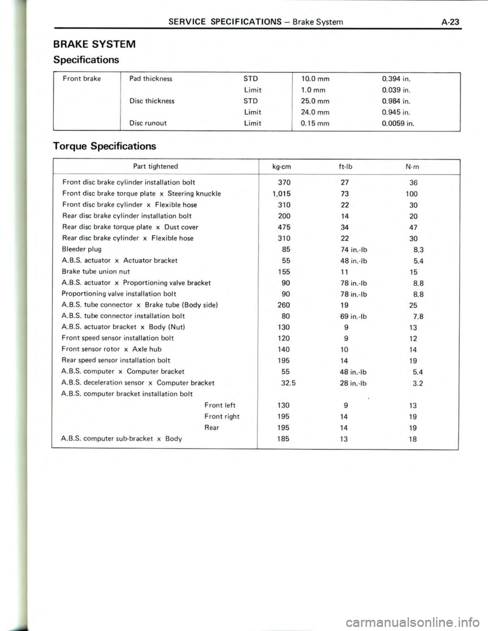 TOYOTA CELICA 1988  Repair Manual 