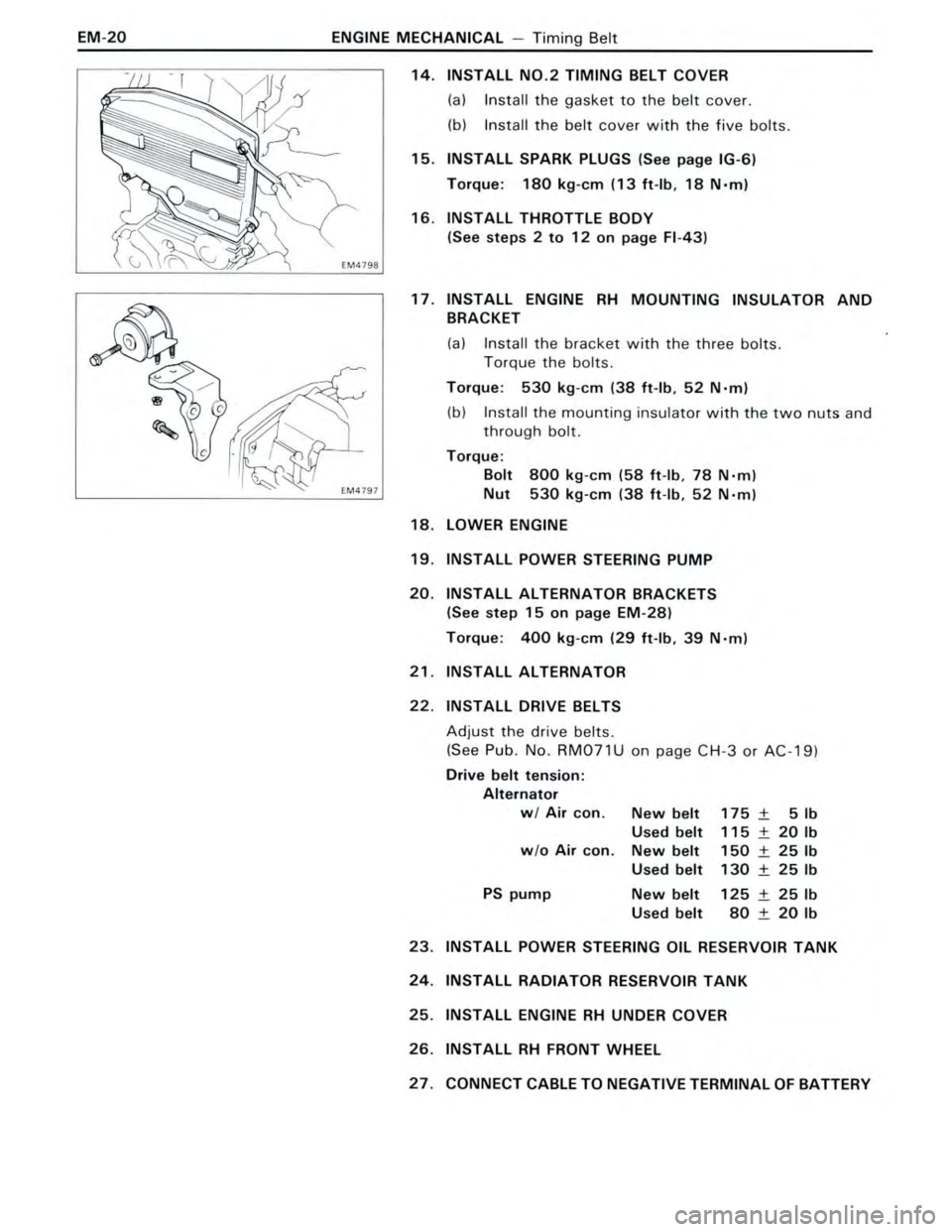 TOYOTA CELICA 1988  Repair Manual 