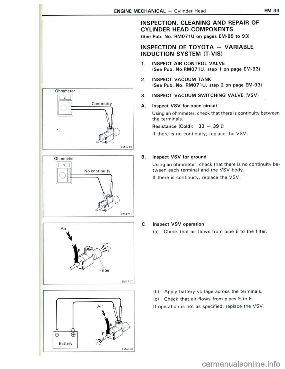 TOYOTA CELICA 1988  Repair Manual 