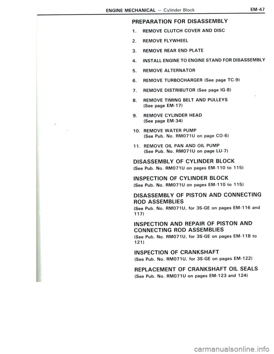 TOYOTA CELICA 1988  Repair Manual 