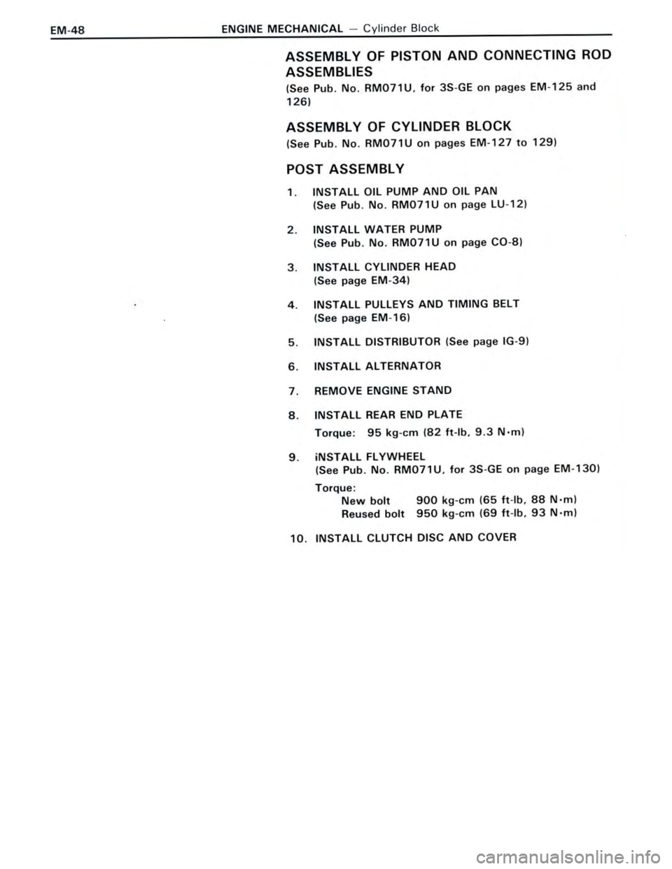 TOYOTA CELICA 1988  Repair Manual 