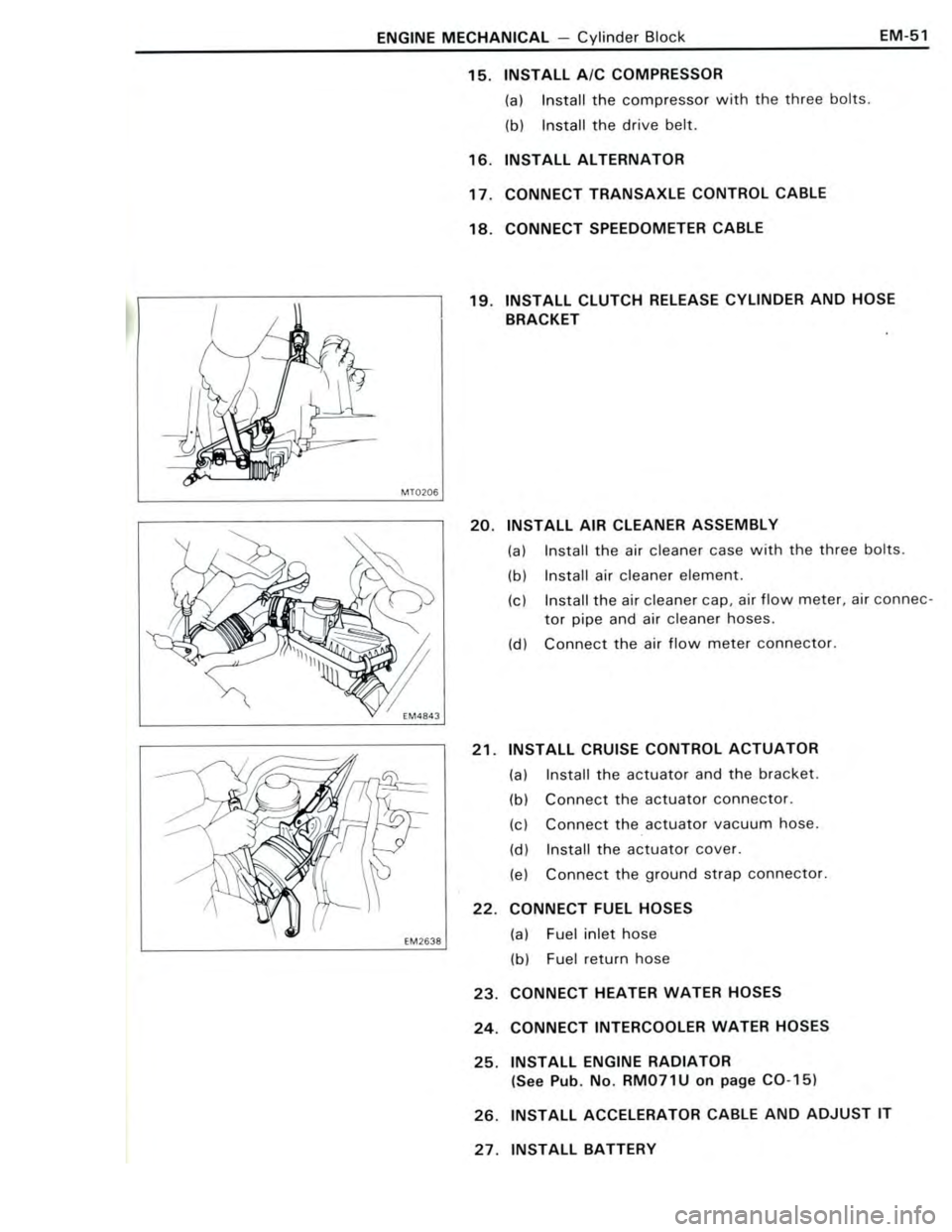 TOYOTA CELICA 1988  Repair Manual 