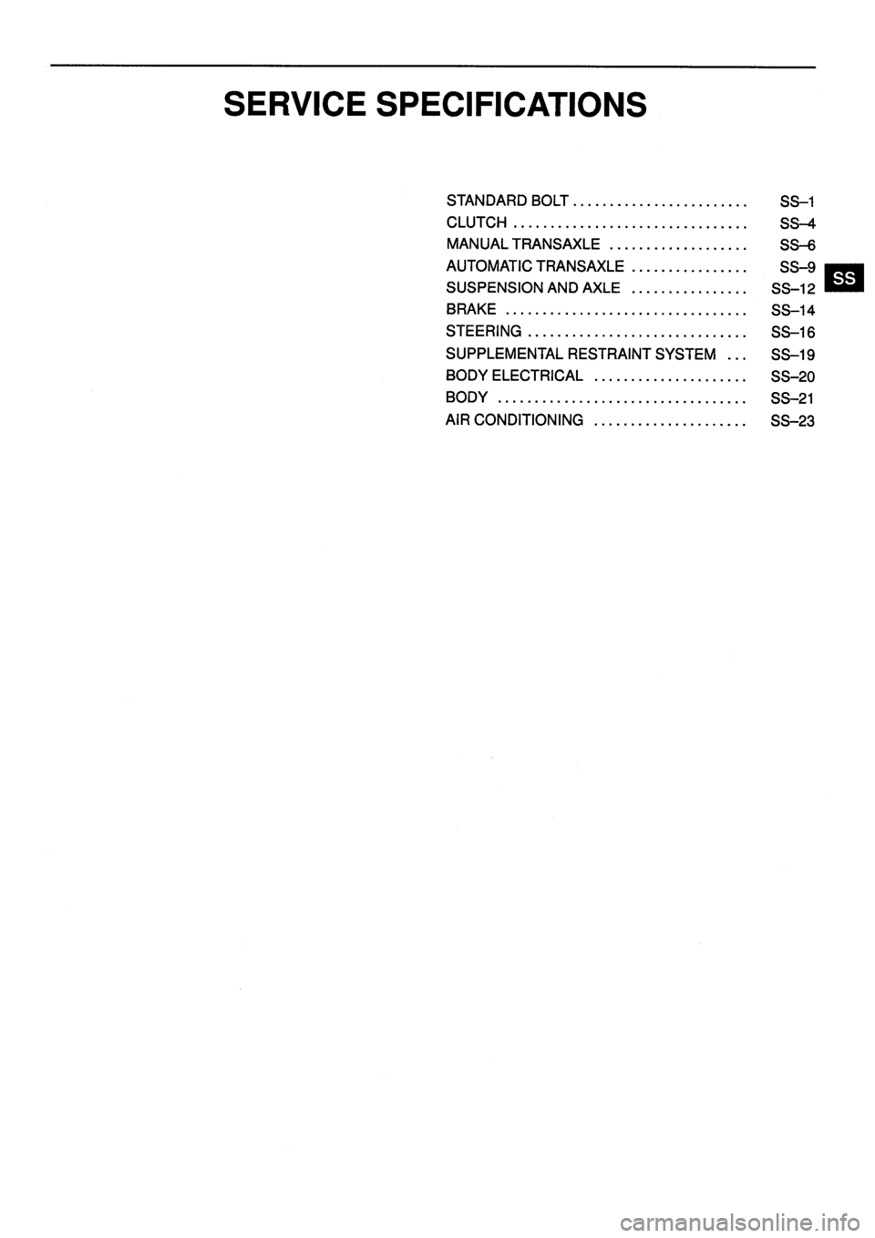 TOYOTA VERSO 1999  Repair Manual 