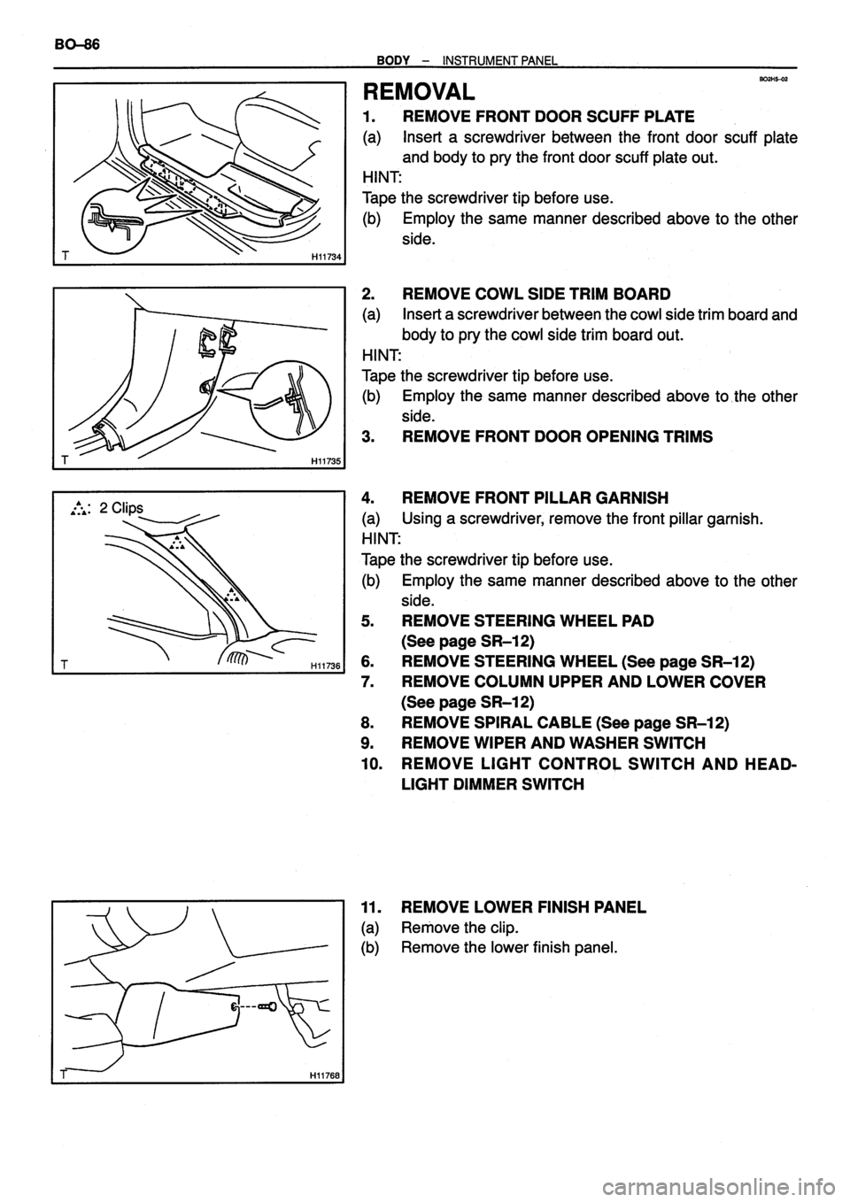 TOYOTA VERSO 1999  Repair Manual 