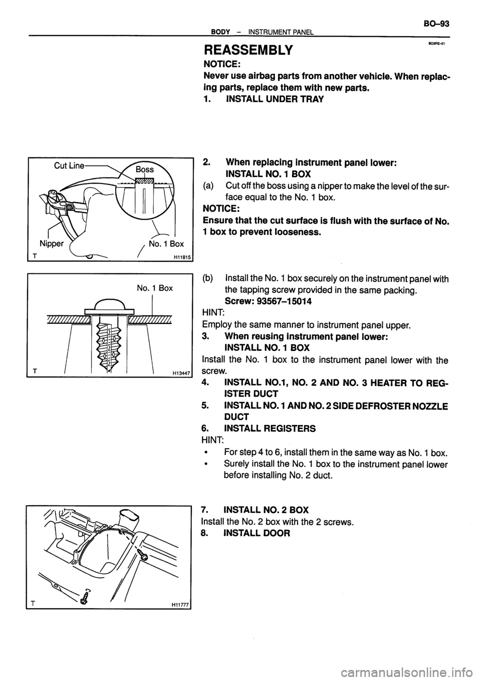 TOYOTA VERSO 1999  Repair Manual 