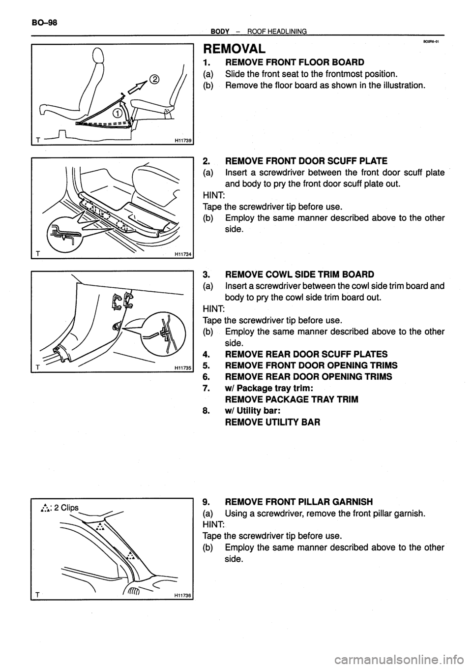 TOYOTA VERSO 1999  Repair Manual 