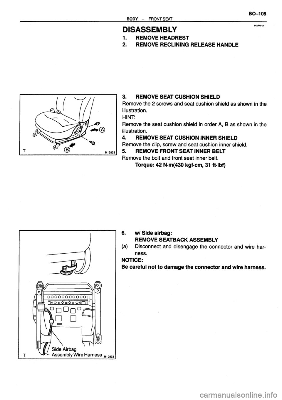 TOYOTA VERSO 1999  Repair Manual 