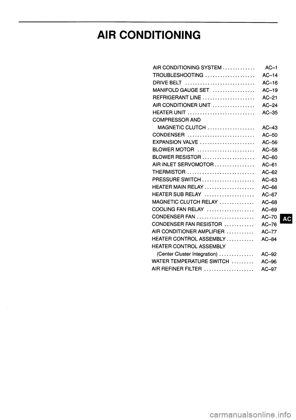 TOYOTA VERSO 1999  Repair Manual 