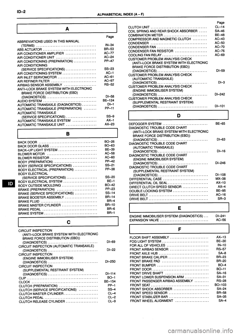 TOYOTA VERSO 1999  Repair Manual 