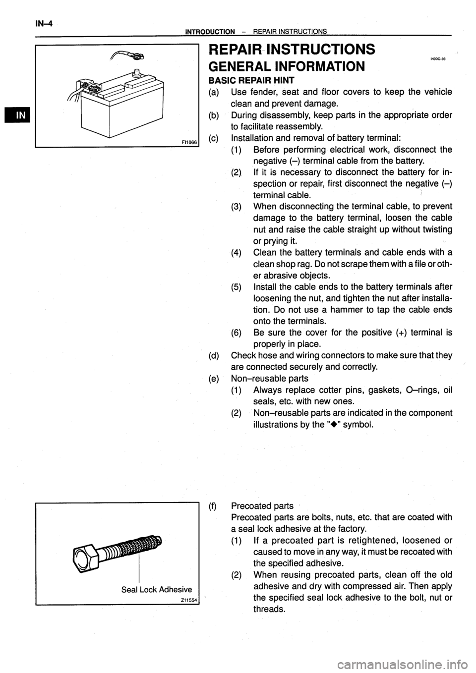 TOYOTA VERSO 1999  Repair Manual 