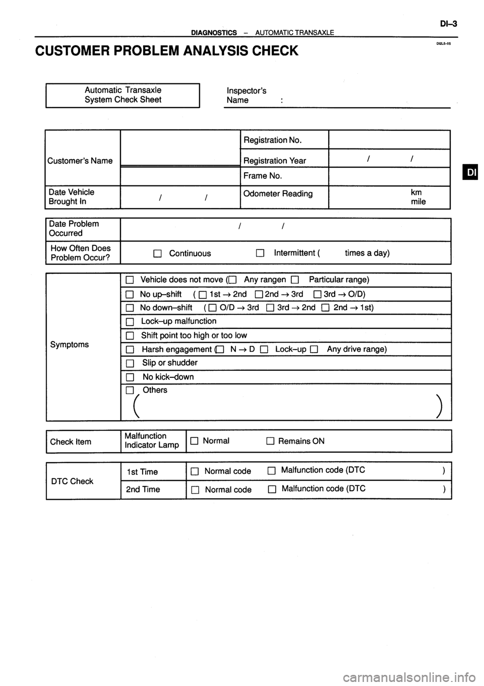 TOYOTA VERSO 1999  Repair Manual 