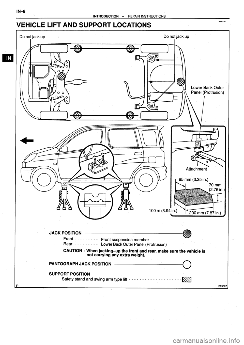 TOYOTA VERSO 1999  Repair Manual 