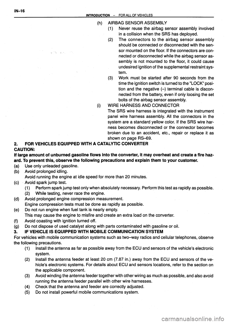TOYOTA VERSO 1999  Repair Manual 