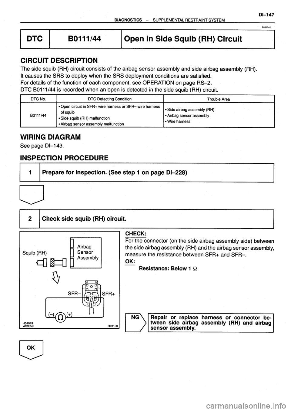 TOYOTA VERSO 1999  Repair Manual 