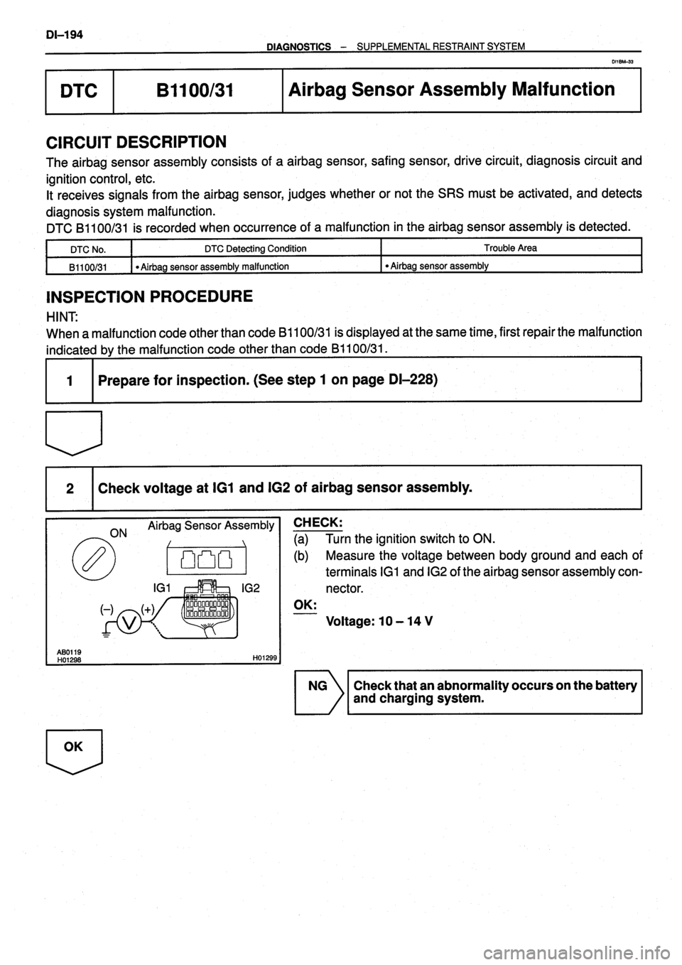 TOYOTA VERSO 1999  Repair Manual 