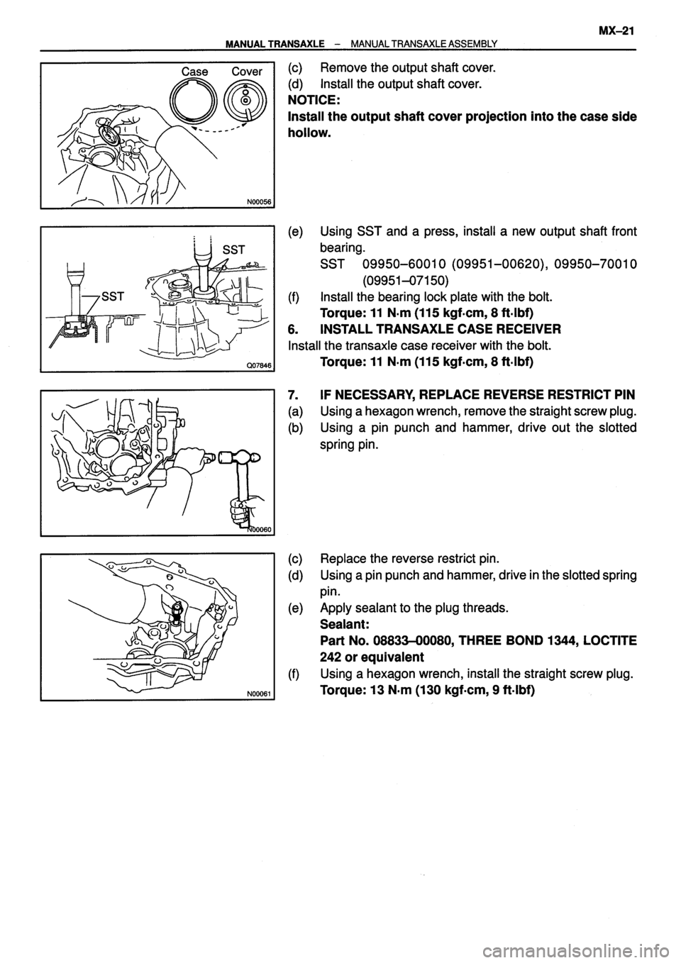 TOYOTA VERSO 1999  Repair Manual 