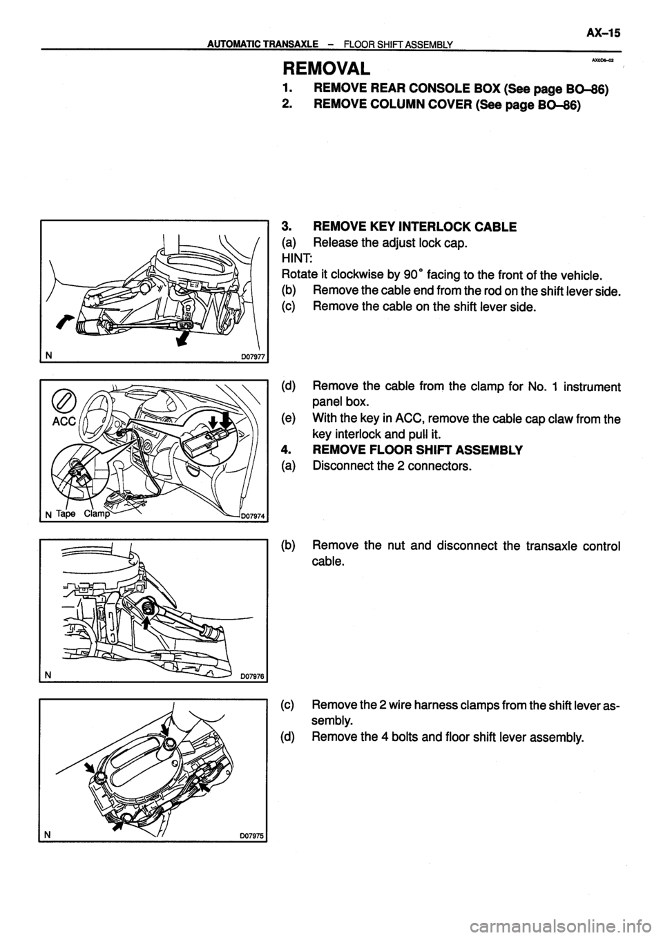 TOYOTA VERSO 1999  Repair Manual 