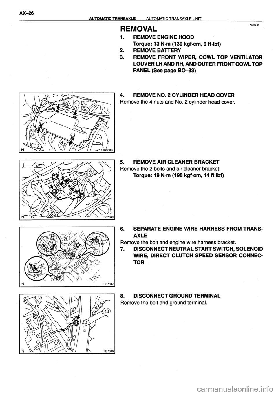 TOYOTA VERSO 1999  Repair Manual 