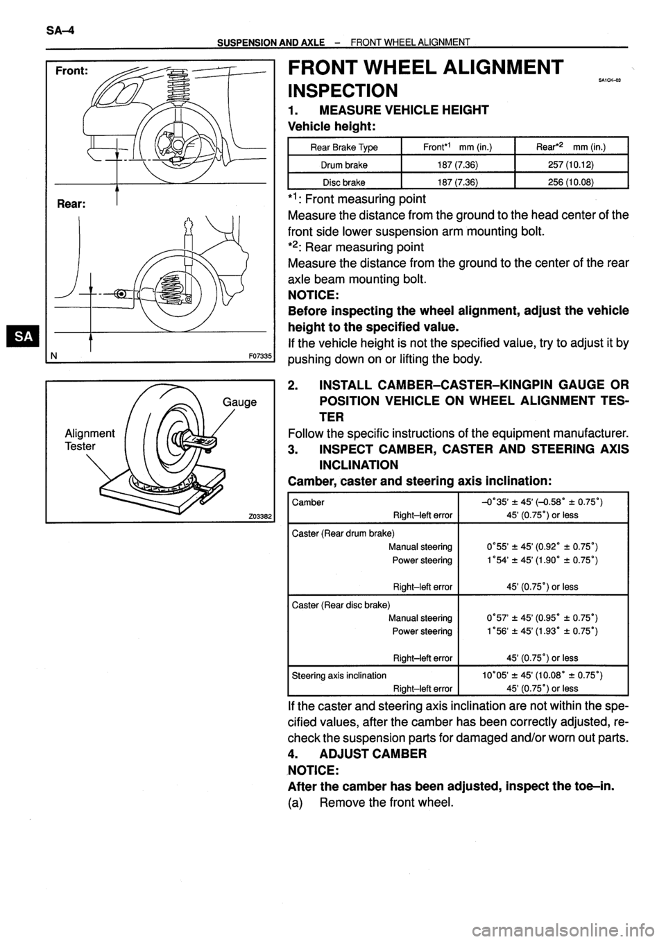TOYOTA VERSO 1999  Repair Manual 