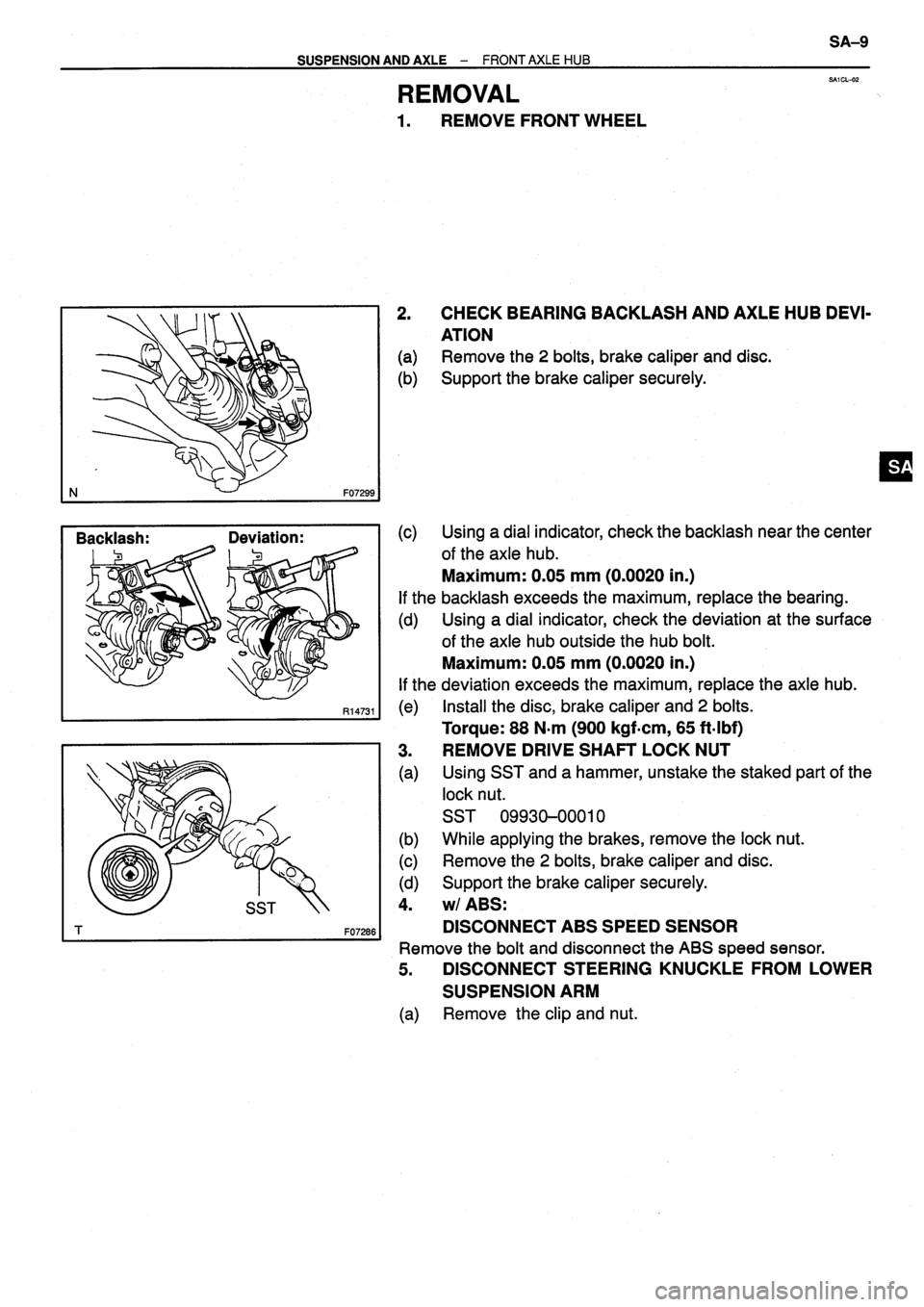 TOYOTA VERSO 1999  Repair Manual 