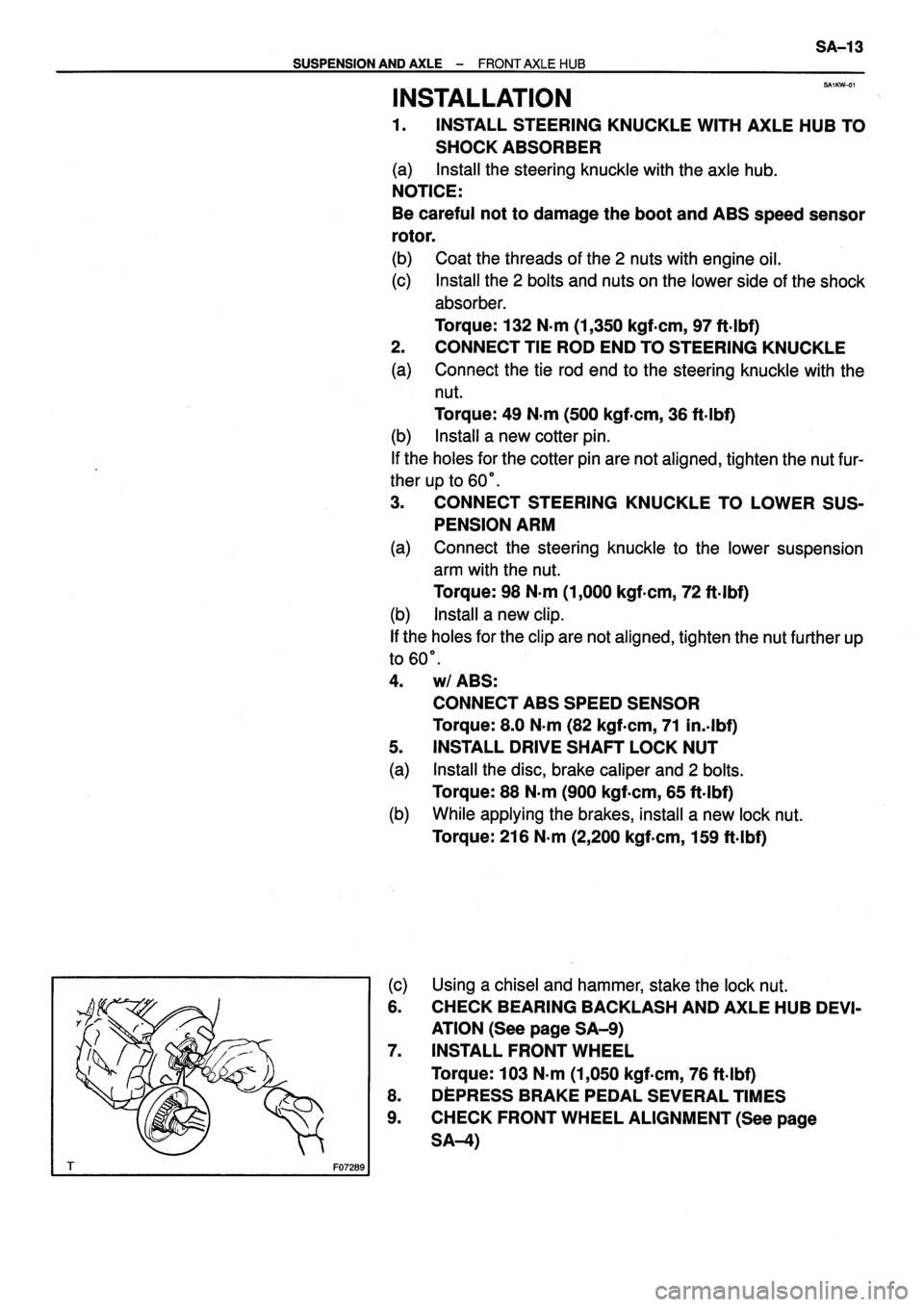 TOYOTA VERSO 1999  Repair Manual 