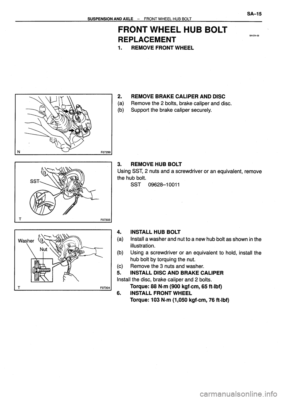 TOYOTA VERSO 1999  Repair Manual 