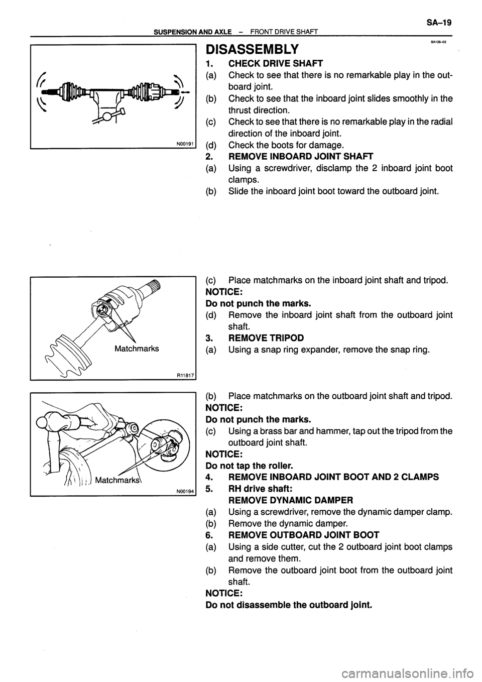 TOYOTA VERSO 1999  Repair Manual 