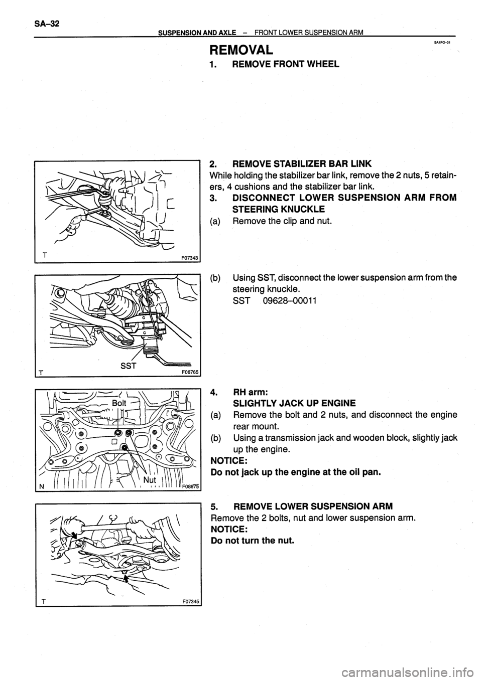 TOYOTA VERSO 1999  Repair Manual 