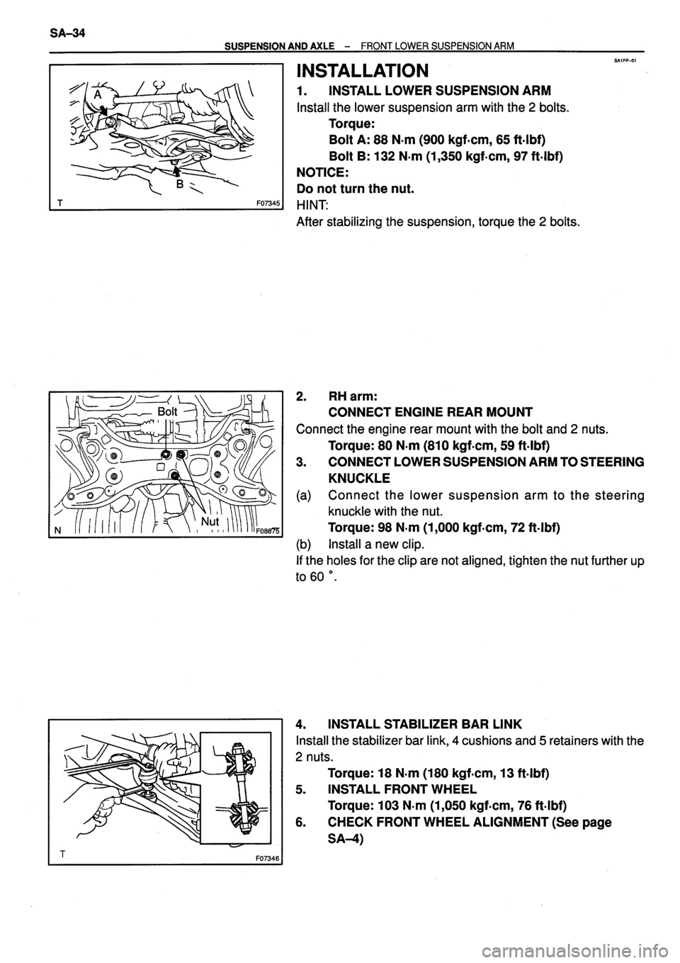 TOYOTA VERSO 1999  Repair Manual 