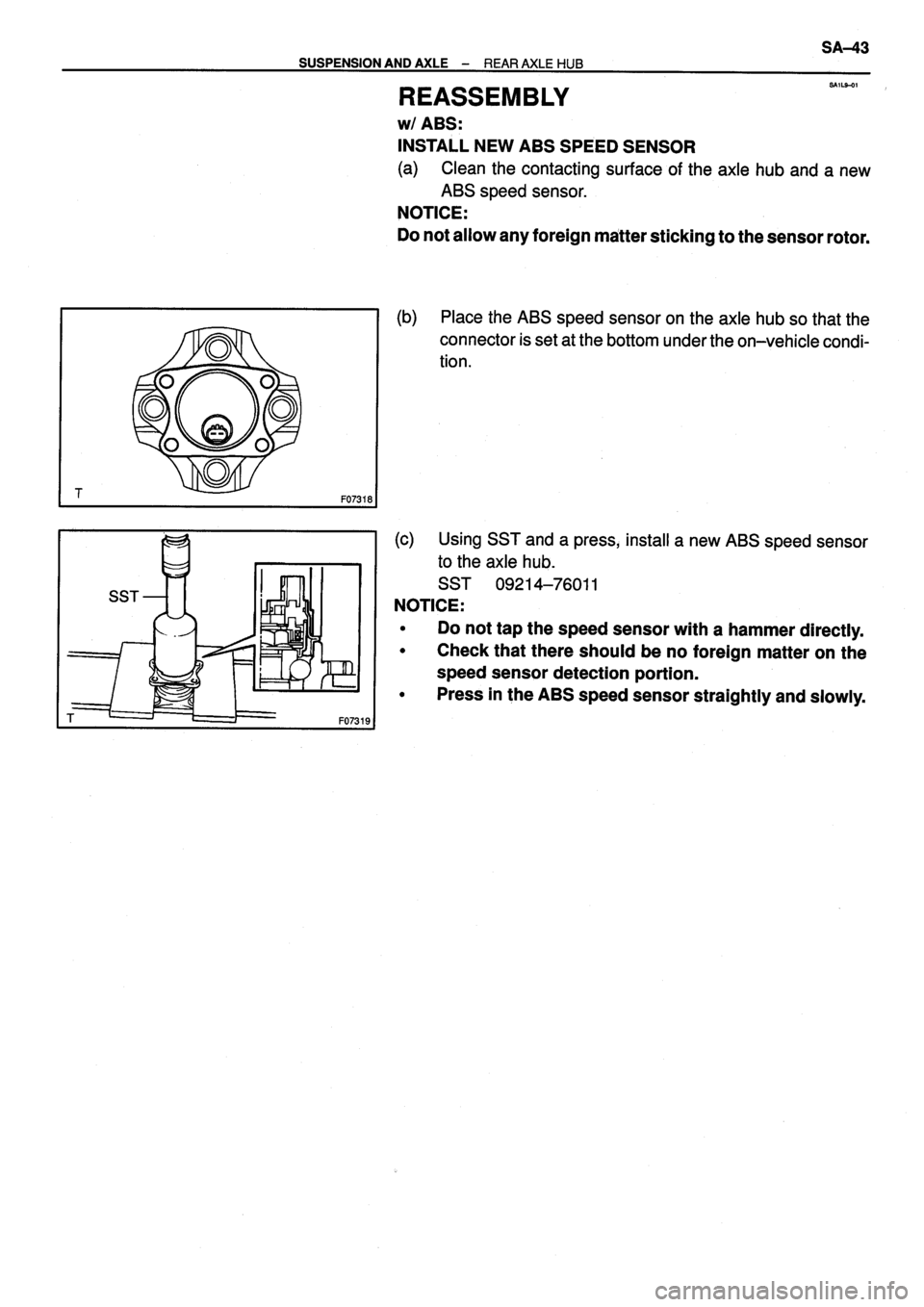 TOYOTA VERSO 1999  Repair Manual 