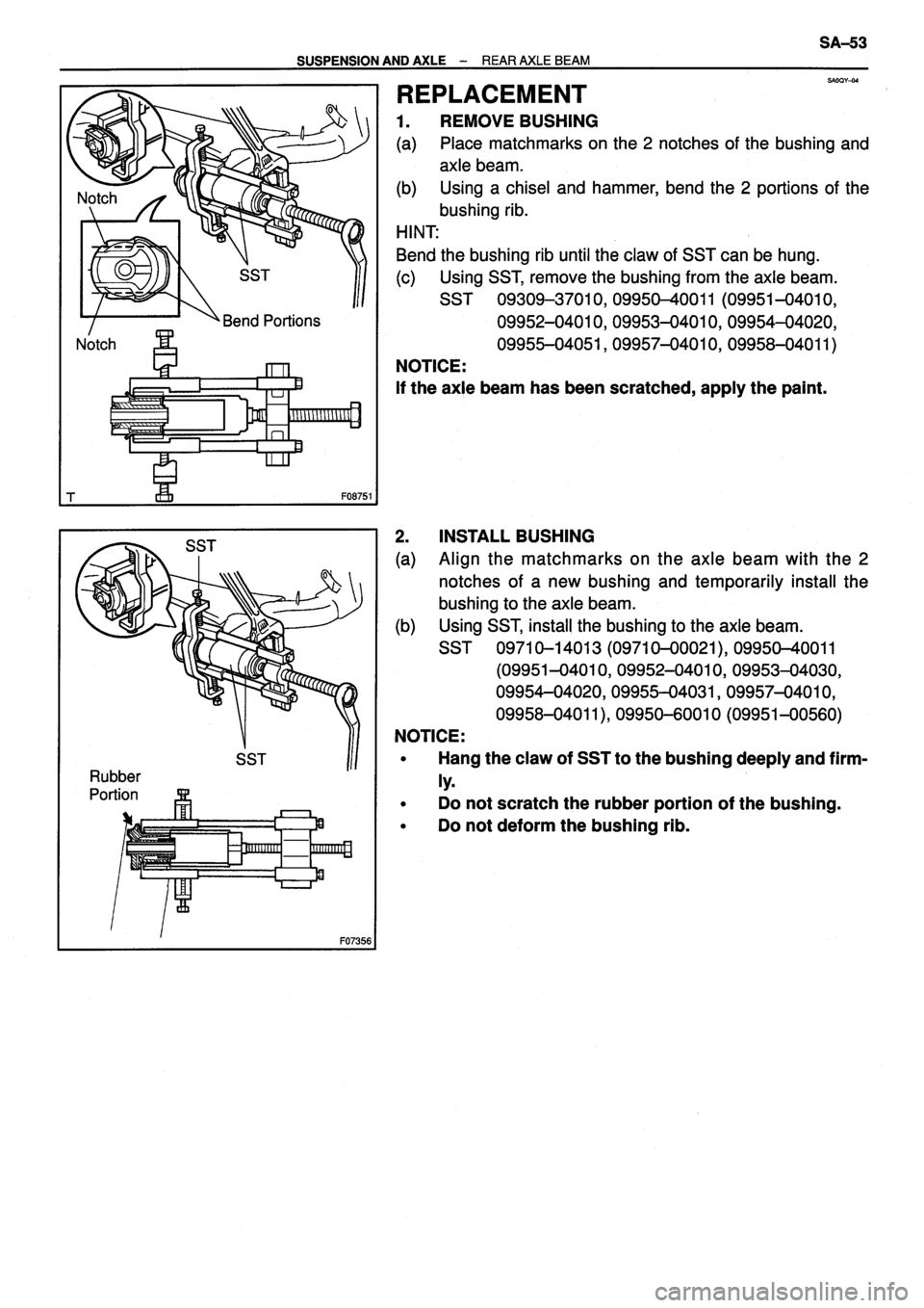 TOYOTA VERSO 1999  Repair Manual 