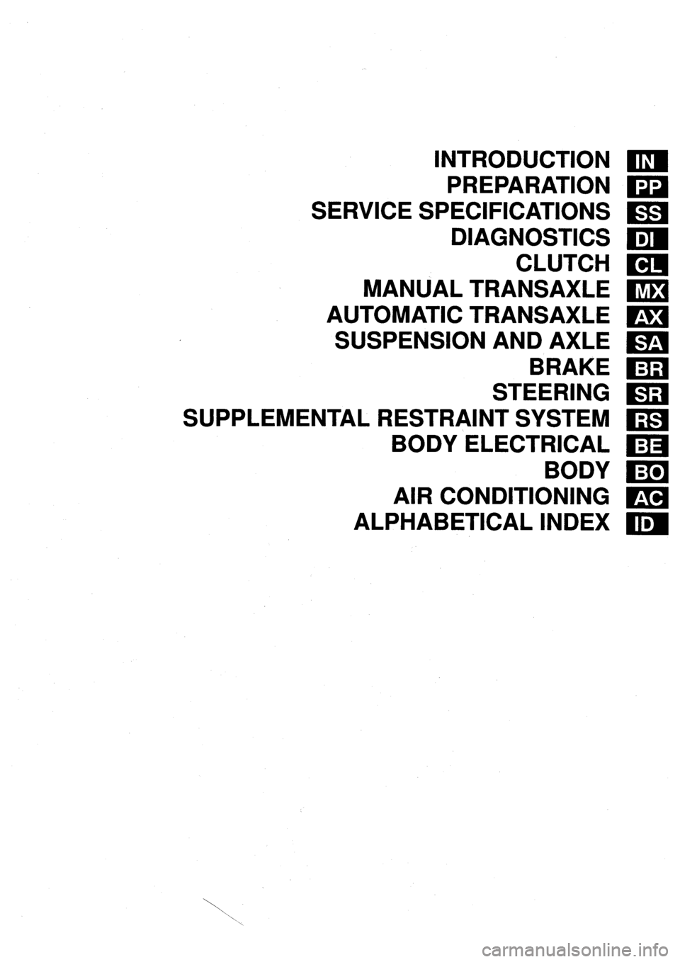 TOYOTA VERSO 1999  Repair Manual 
