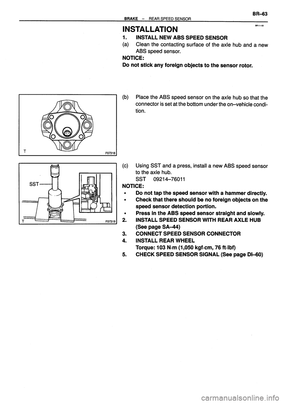TOYOTA VERSO 1999  Repair Manual 