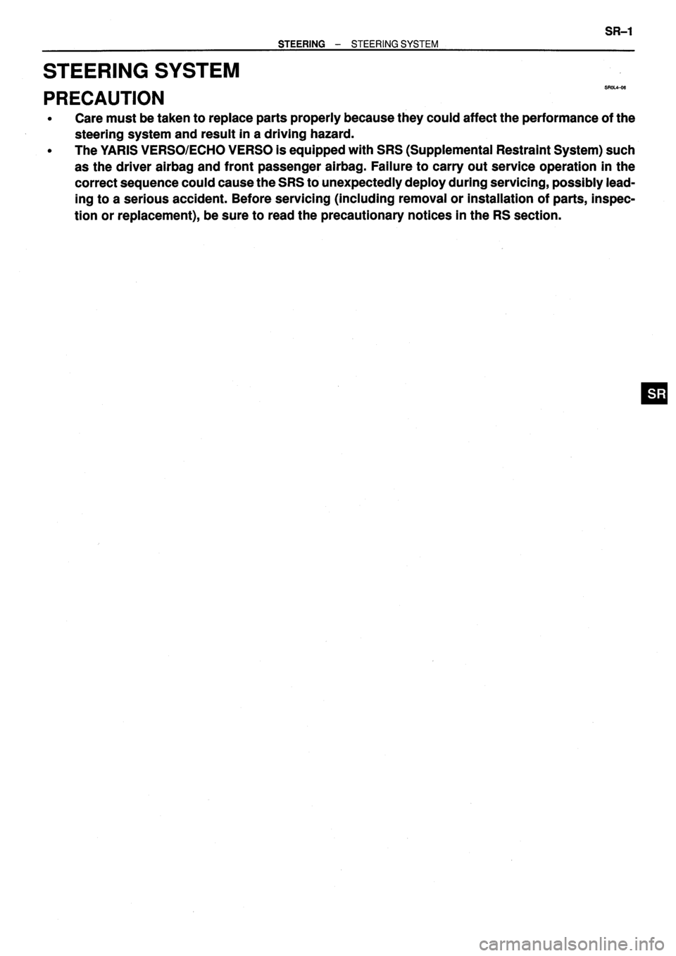 TOYOTA VERSO 1999  Repair Manual 