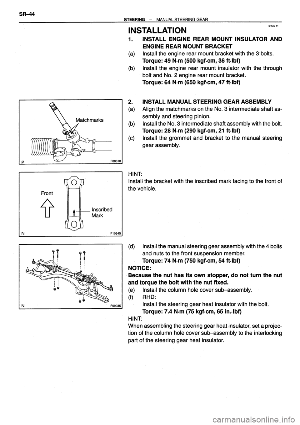 TOYOTA VERSO 1999  Repair Manual 