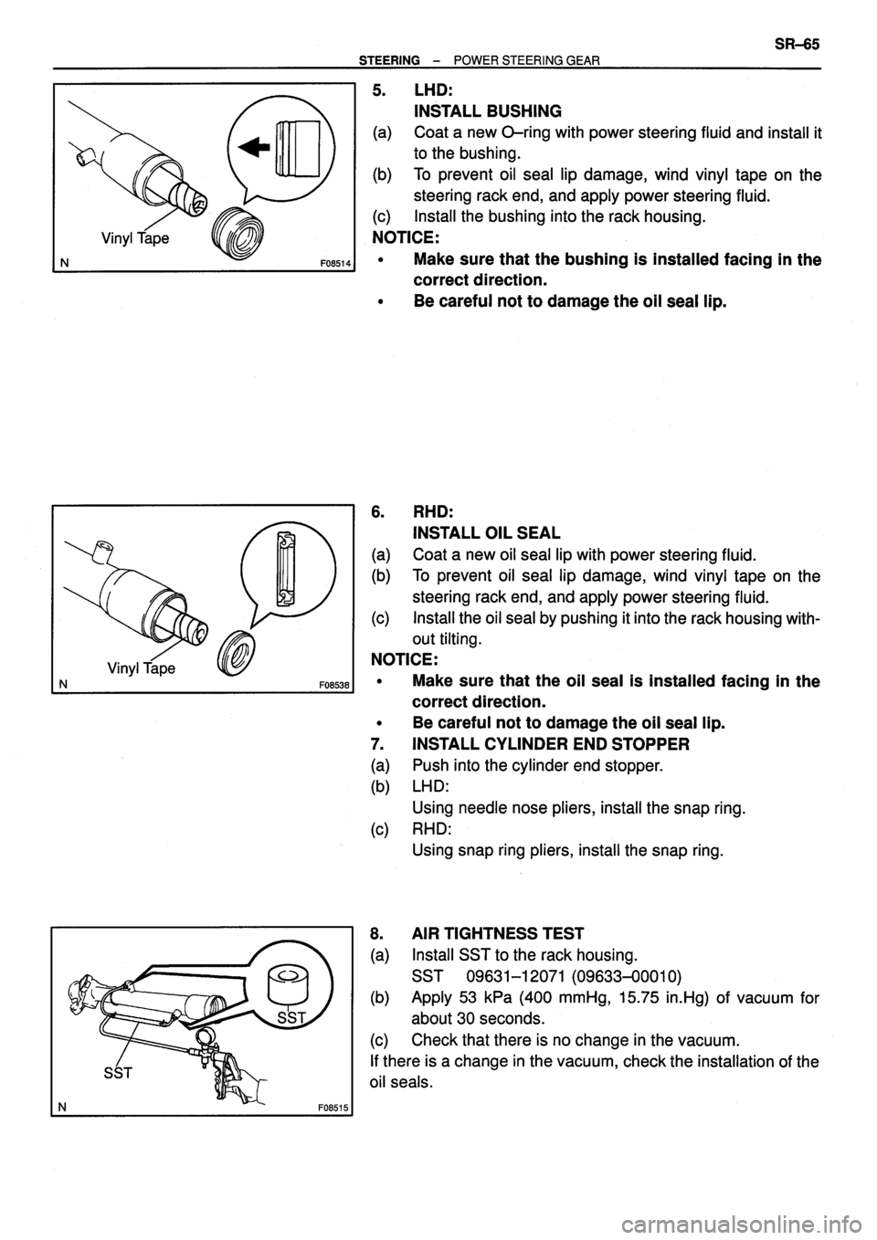 TOYOTA VERSO 1999  Repair Manual 