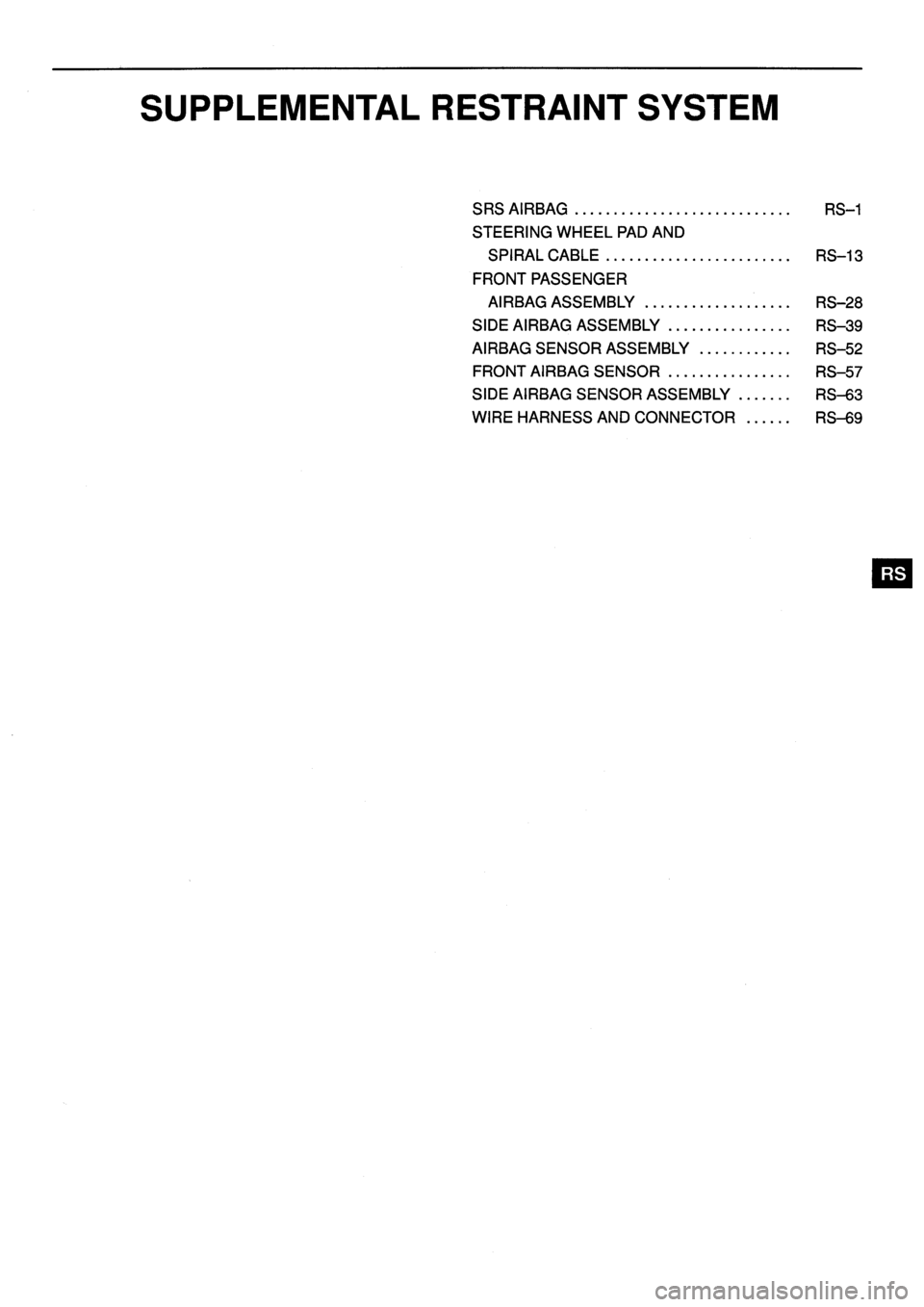 TOYOTA VERSO 1999  Repair Manual 