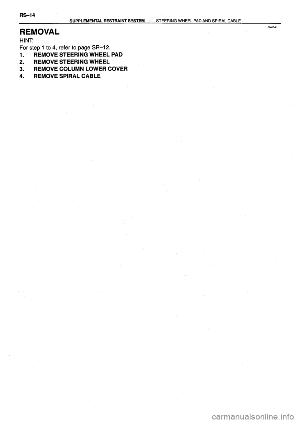 TOYOTA VERSO 1999  Repair Manual 